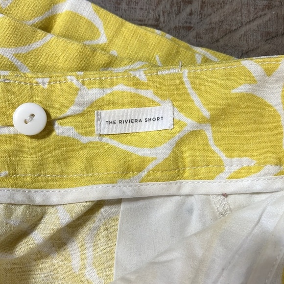 LOFT yellow floral linen shorts size 8 - Picture 5 of 7